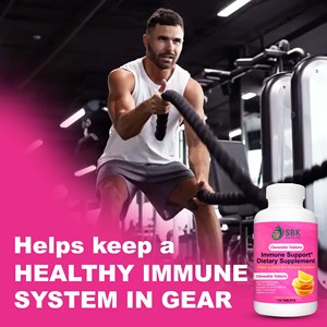 Private Label Service Immune Support Chewable Tablets 1000mg Vitamin C Citrus Flavor 116 Count Dietary <b>Supplement</b> - Product Image 4