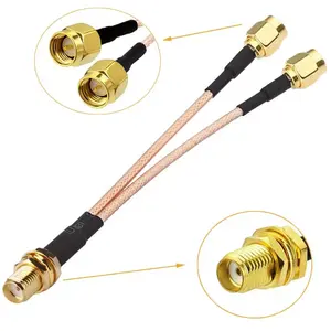 Sma à Double Sma Y type Splitter combinateur 3G 4G RF Antenne Câble D'extension Coaxial Câble Coaxial pour 3G 4G Modem Routeur 15CM