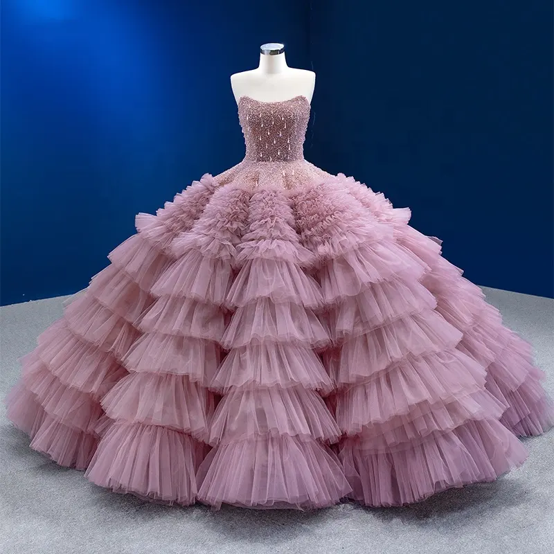 Jancember 222221 Pink Prom Sleeveless Ball Gown Evening Dresses For Women