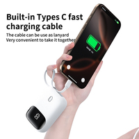 TDX X-118KC 9000mAh Mini Porte-clés Power Bank avec affichage LED Interface d'entrée de type C Chargeur de téléphone portable d'urgence portable