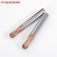 HANDERK professionnel HRC45/55/65/75 ensemble de fraises en bout à bout sphérique en carbure monobloc pour outils CNC