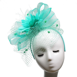 Vente chaude Usine En Gros Femmes Église Chapeau De Mode Simple Dames Tête Fascinator Base Violet Voile Fascinator Derby Chapeaux - Product Image 5