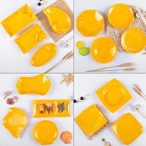 Plato de melamina para aperitivos, forma irregular, color sólido, apto para alimentos, para fiestas y servir comida. - Product Image 2