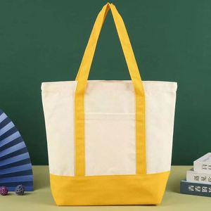 Heavy Duty Cotton Canvas Long Handle Shoulder Strap Tote <b>Bag</b> <b>for</b> <b>Women</b>-Large Beach <b>Lunch</b> Travel Shopping Storage - Product Image 4