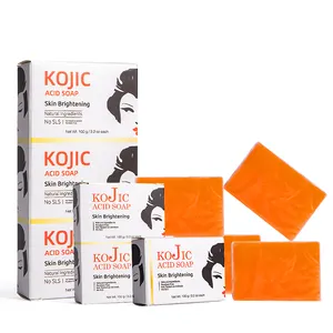 Custom OEM Organic Tumeric Face Soap Glycerin Soap Base Bleaching Body Whitening Kojic Acid Soap
