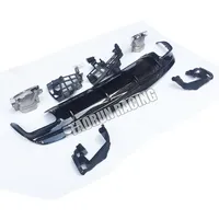 Diffuseur de pare-chocs arrière noir brillant ABS C117 avec embouts d'échappement pour Benz W117 CLA200 CLA260 CLA45 avec paquet Amg 13-19