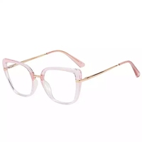 Monture de lunettes Tr90 à charnière de printemps, Simple, styliste, œil de chat, optique, personnalisé, lumière bleue