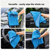 Serviette de séchage de voiture en microfibre épaissie, sans peluches, 800gsm 1000gsm, 60x90cm/70x90cm, torsadée, pour l'entretien et le nettoyage automobile