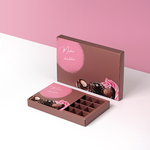 Caja de Embalaje de Chocolate Personalizada de Grado Alimenticio con Divisores y Juego de Bolsas de Regalo, Caja de Papel de 16 Cavidades para Chocolates y Trufas al por Mayor - Product Image 2