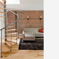 Escalier en colimaçon en acier carbone de haute qualité, diamètre sur mesure, pour usage intérieur et extérieur