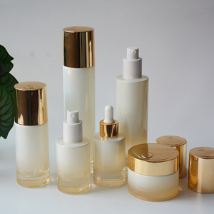 Juego de Envases de Vidrio de Lujo en Degradado Amarillo Dorado de 30 ml, 50 ml, 100 ml y 120 ml para Lociones, Serums, Sprays y Cremas para el Cuidado de la Piel - Product Image 2