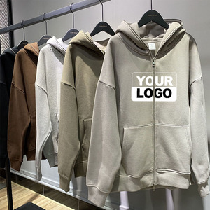 Venta directa de estilos de ropa de calle para hombres Sudadera con capucha de algodón de gran tamaño para hombres 3D Puff Print Full Zip up Hoodies Anime bordado - Product Image 1