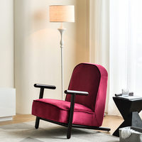 Fauteuil lounge moderne en tissu pied-de-poule avec pieds en métal - Fauteuil d'appoint élégant
