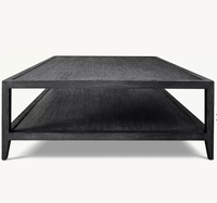 Table basse rectangulaire mobile en chêne naturel, style américain Dynastie Sasanienne, pour salon moderne français, villa et hôtel
