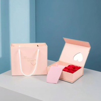 Boîte cadeau magnétique avec doublure en éponge en matériaux recyclés, emballage écologique avec fenêtre pour anniversaires, mariages, fêtes