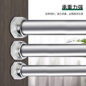 Zinc Alloy Octagonal Flange Seat For Clothes <b>Rail</b> <b>Wall</b> Mount Chrome Plated Non Detachable Hardware Accessory - Product Image 1