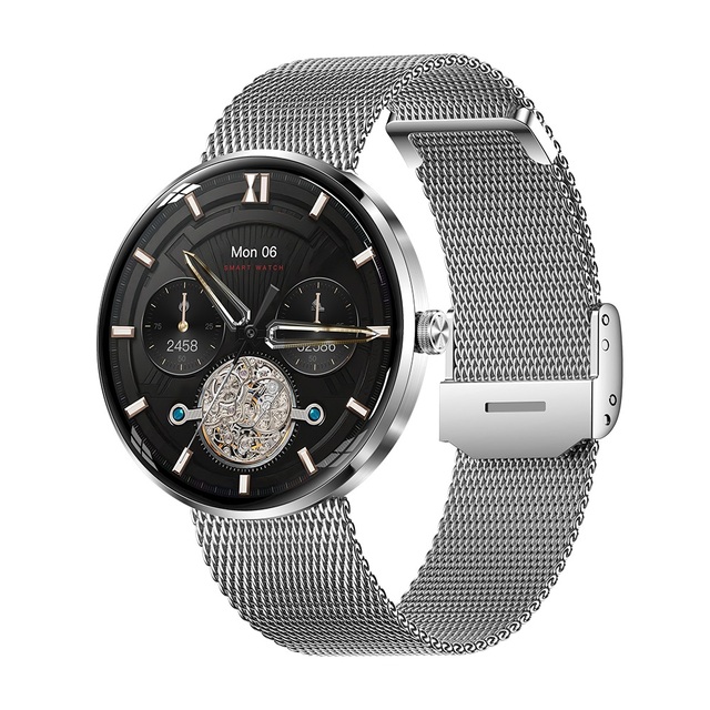 T93 Smart Watch for Men Women 1.43 Inch AMOLED HD BT Calling 304 Stainless Steel 100+ Sports IP68 Waterproof 5 Days Battery