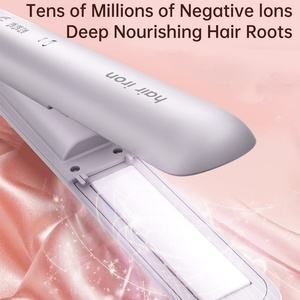 Plancha de Pelo Pequeña de Cerámica con Pantalla LED y Ajuste de Temperatura para Alisar y Rizar el Flequillo, Portátil - Product Image 4