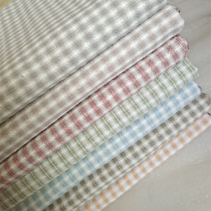 قماش كتاني مغسول مسبقًا بالجملة برسومات مطبوعة وألوان متعددة ونقوش ملونة ومخططة منسوجة يدويًا من ياردة - Product Image 2