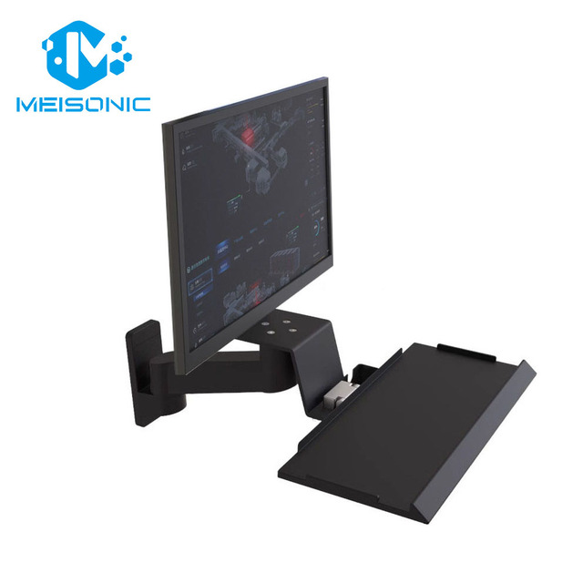 2025 Meisonic T9-MA01KBL Heavy Duty Portable Electronic Machine Monitor Arm Industrial Monitor Mounting Bracket Mechanical Arm