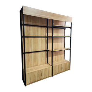 מתלה מסחרי כבד מתלה-מתכת ובניית עץ עם תאורה מובלת לשימוש בסופרמרקט - Product Image 4