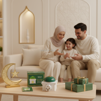 Haut-parleur cube Coran au design de château islamique, lecteur Coran sans fil avec récitation, cadeau religieux musulman pour le Ramadan