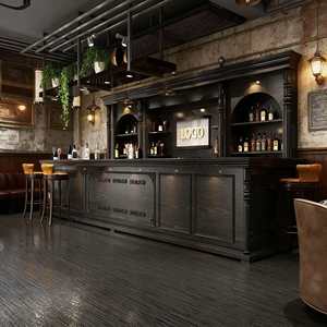 Barra de Bar Multifuncional de Madera Maciza Estilo Europeo Vintage, Mostrador de Recepción para Hotel con Almacenamiento Integrado, Diseño Tradicional - Product Image 3