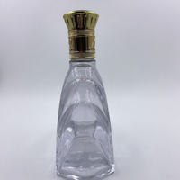 Bouteilles en verre gravé avec bouchon en liège, vente directe usine, 500ml 750ml, pour Brandy Whisky Vodka Rhum, couleur et logo personnalisés