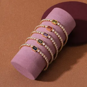 2024 Luxury Stainless Steel Bracelets Women Heart Zircon Charm Bracelet Pendant Chain Jewelry 18K Gold PVD For DIY Party Wedding