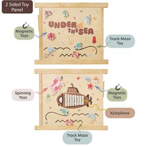 Box per bambini regolabile pieghevole porta pieghevole in legno per bambini Extra Large per bambini e neonati - Product Image 3