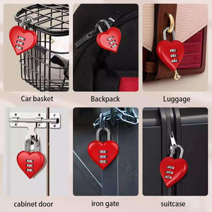 <span class=keywords><strong>Mini</strong></span> cadenas coeur portable avec protection codée personnalisée - Product Image 4