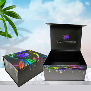 กล่องบรรจุภัณฑ์แม่เหล็กพิมพ์ลายเมทัลลิก CMYK ขายดี เป็นมิตรกับสิ่งแวดล้อม ทำจากกระดาษแข็งอย่างดี สำหรับเสื้อผ้า พร้อมลายนูน - Product Image 3