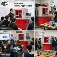 Centre d'usinage CNC miniature SIEG Fa6 IKX3 ISO20 1000W 12 outils ATC Interface 4 axes Haute Précision Machine Éducative Équipement Fablab