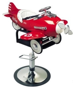 Sedia da parrucchiere per bambini in altezza regolabile divertente Design cartone animato materiale in legno sintetico struttura stabile uso da barbiere - Product Image 2