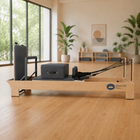 Queenlife Commercial Logo personnalisé Entrepôt aux États-Unis 5 ressorts Tapis de sol en bois d'érable pour machine Pilates Reformer en promotion