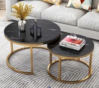 Table basse moderne et simple, petite table ronde multifonctionnelle, table miniature de luxe légère, salon, table en métal créative