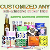 Autocollants personnalisés imperméables avec logo, impression UV, finition brillante, rouleaux d'étiquettes en papier, autocollants pour emballages de cosmétiques, parfums, cadeaux