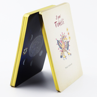 Cartes de tarot Oracle en feuille d'or de haute qualité avec impression personnalisée Emballage écologique Golden Edge Boîte en papier 2 pièces au design personnalisé