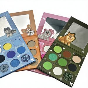 Palette <span class=keywords><strong>de</strong></span> fards à paupières imperméables 9 couleurs satinées et chatoyantes sur le thème des animaux – Haute pigmentation, format voyage pour les amateurs <span class=keywords><strong>de</strong></span> maquillage, adaptée aux carnations foncées et claires - Product Image 2