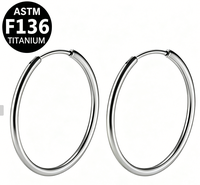 Boucles d'oreilles clous Getta G23 en alliage de titane, grand style hyperbole, cadeau unisexe