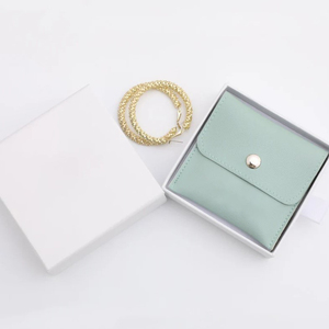 Custom Logo Square PU Leather Jewelry <b>Storage</b> Bag Suede Jewelry Packaging for <b>Rings</b> Earrings Bracelets Travel Pouches - Product Image 4