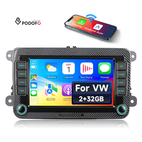 Autoradio Android Podofo 2+32G 7 pouces avec Carplay et Android Auto pour VW/Polo/Skoda/Scirocco/Caddy/Beetle T5 Autoradio d'usine