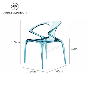 Vente en gros d'hôtel de plein air <span class=keywords><strong>AVA</strong></span> transparent Bridge Chair Carbone Acrylique Love Populaire Rond En Plastique Dur En Plastique PC Dîner Chaise - Product Image 5