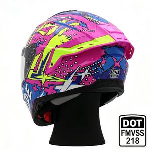 <span class=keywords><strong>Casco</strong></span> de Motocicleta <span class=keywords><strong>Integral</strong></span> de Carreras para Mujer, Certificado DOT, PC/ABS, con Doble Visor y Alerón Trasero Grande, Venta al Por Mayor de Fábrica, Nuevo - Product Image 1
