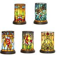 Lampe Tiffany en verre teinté, petites lampes de chevet pour le salon, décoration de la maison, cadeau d'anniversaire pour filles, Noël, Thanksgiving