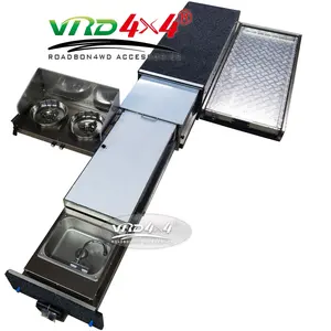 VRD4X4 درج المطبخ في السيارات على الطرق الوعرة مغرفة التخييم المطبخ درج منزلق 4x4 نظام درج الحل في الهواء الطلق المجمد الانزلاق للشحن