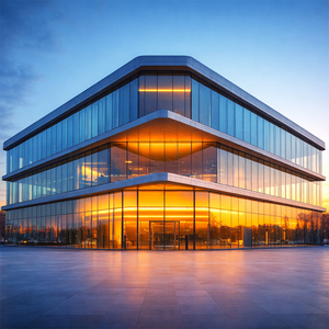 อาคารที่พักอาศัย อาคารพาณิชย์ อาคารสำนักงานสามชั้น โครงสร้างเหล็กสำเร็จรูป ศูนย์การค้ากระจกสำเร็จรูป - Product Image 2