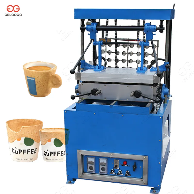 Gelgoog Coffee Waffle Cup Machinery Edible Tea Cup Making Machine Automatic