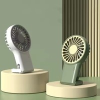 Kipas Angin Mini Portabel USB Desktop Rechargeable dengan Gantungan, Logo Dapat Disesuaikan