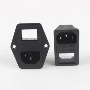 10A 250V Módulo de entrada Plug Fusível Interruptor macho Tomada de energia 3 Pinos C14 para peças de máquinas de jogo